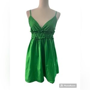 Women’s Cotton Green Sim & Sam Babydoll Dress, Size M.